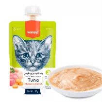 پودینگ بچه گربه ونپی با طعم ماهی تن، مرغ و هویج سفارش اروپا Wanpy Tasty Meat Paste وزن 90 گرم