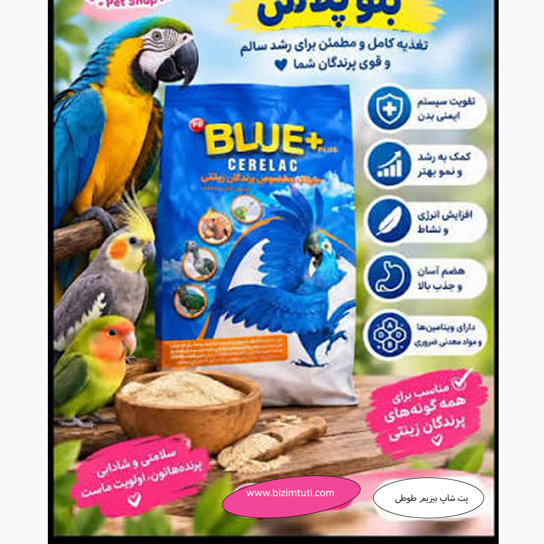 سرلاک پرنده و طوطی بلو – 300 گرمی