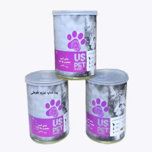 کنسرو مخصوص بچه گربه، حاوی مرغ و سیب، 400 گرمی، یو اس پت
